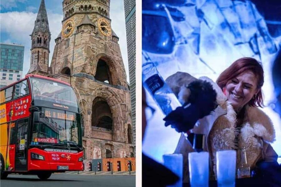 City Sightseeing Berlin: HOHO Bus - All Lines (A+B) & Icebar - Classic West Berlin loop, A-Tour stops that matter