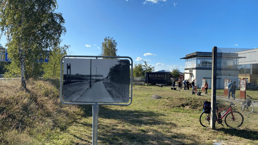 From Berlin: Kings, Crimes, & Spies Potsdam Day Trip by Van - Allied Checkpoint Bravo: standing where the Cold War split roads