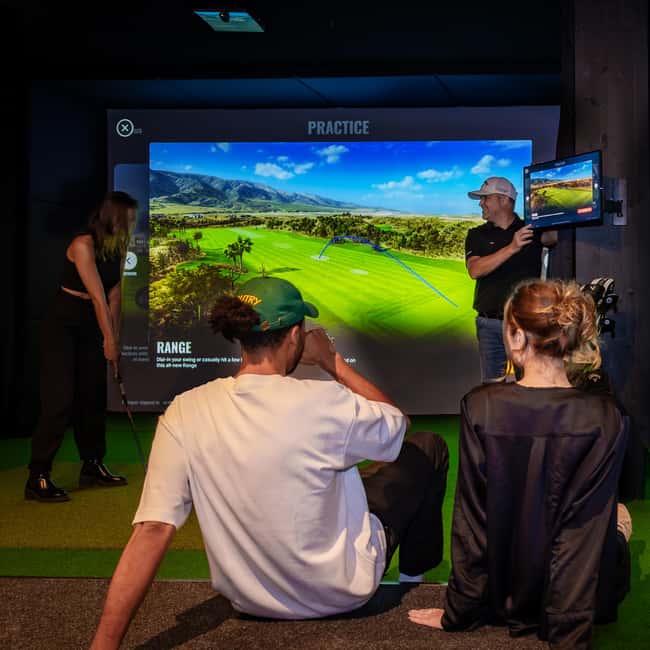 The Ultimate Berlin Golf Bar for Groups, Games & Good Times - Session Lengths: 1 Hour Try, 2 Hours Compete, 4 Hours Make It a Thing