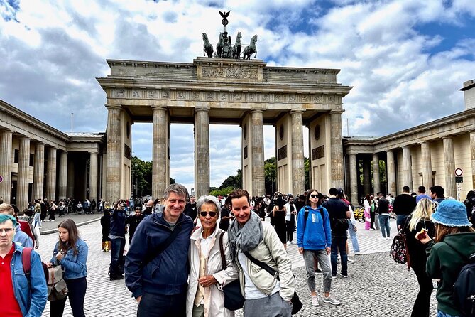 Welcome/Farewell SightseeingTaxi Tour +Transfer from/to the airport - The 2711 Stelae Memorial and Potsdamer Platz: Modern Life After Former Pain